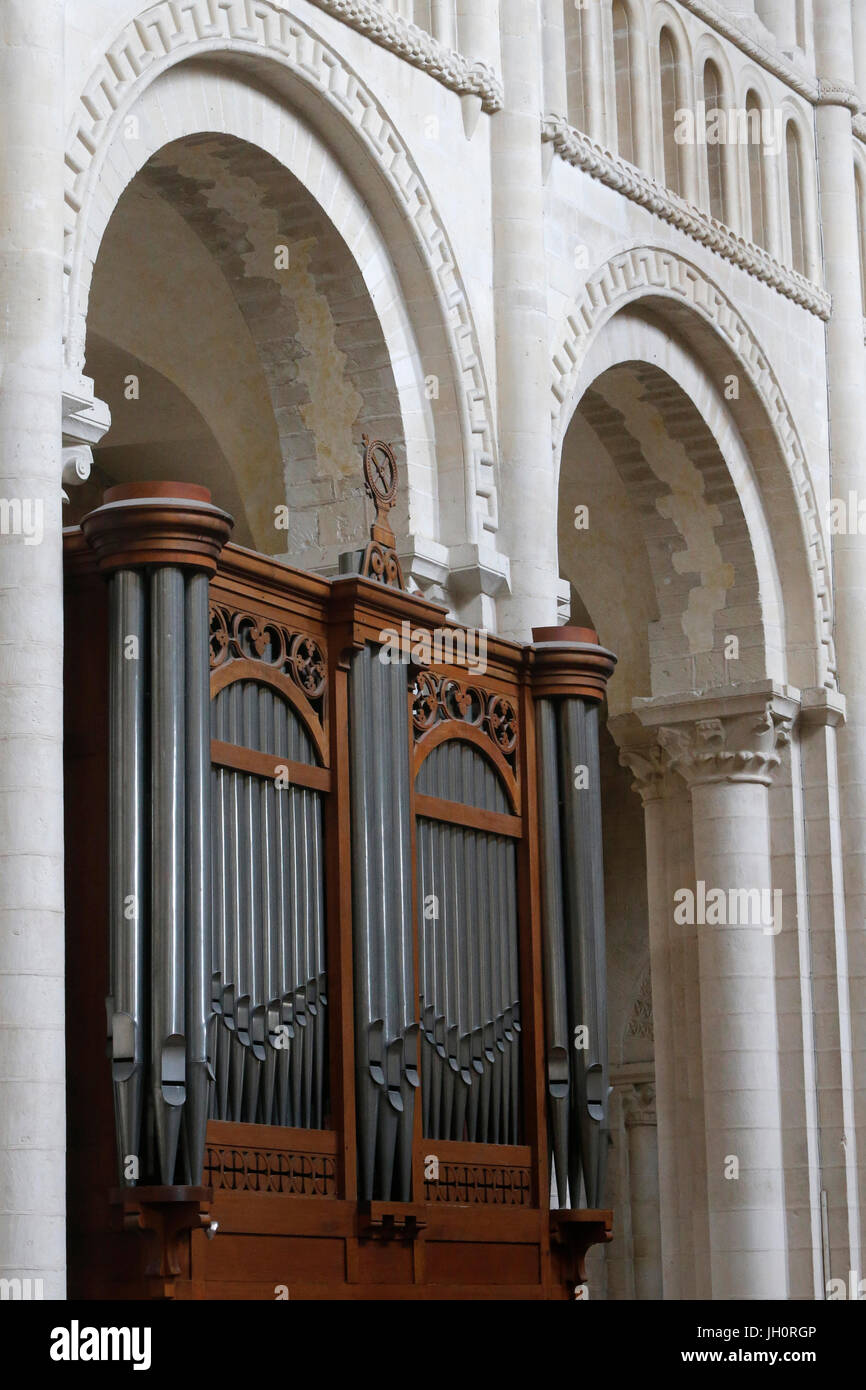 Abbaye-aux-Dames, Caen. Holy Trinity abbey church. France. Stock Photo