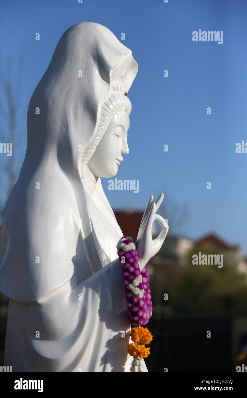 Quan Am bodhisattva of compassion or goddess of Mercy. France. Stock Photo
