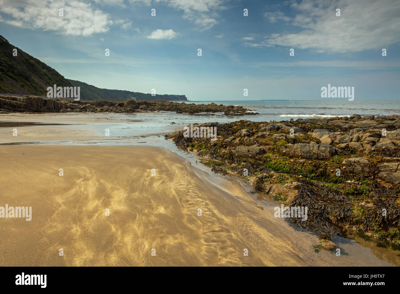 Bucks Mills Beach at low tide Stock Photo