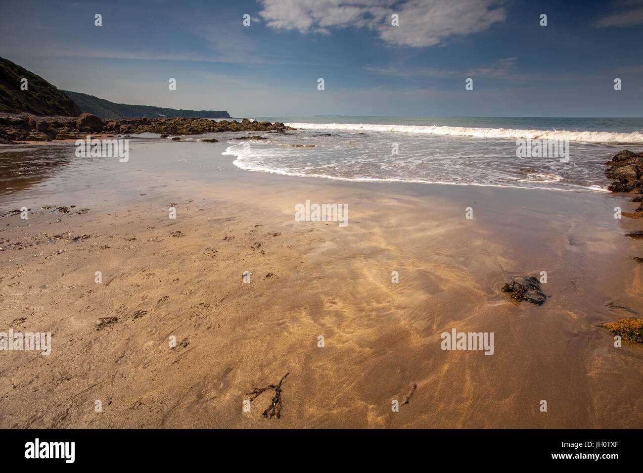 Bucks Mills Beach at low tide Stock Photo