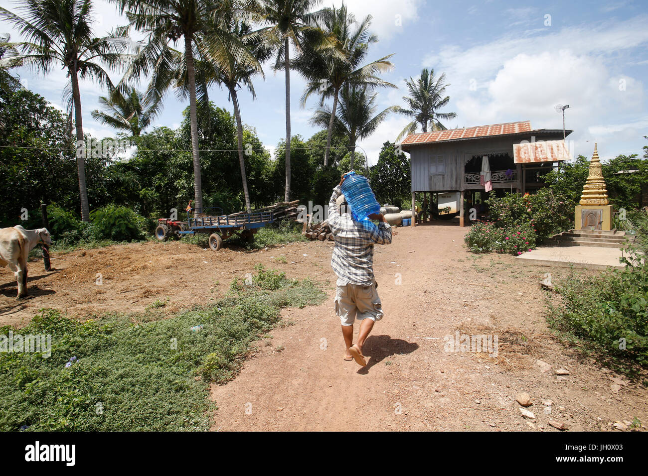 1001 Fountains water company home delivery. Cambodia. Stock Photo