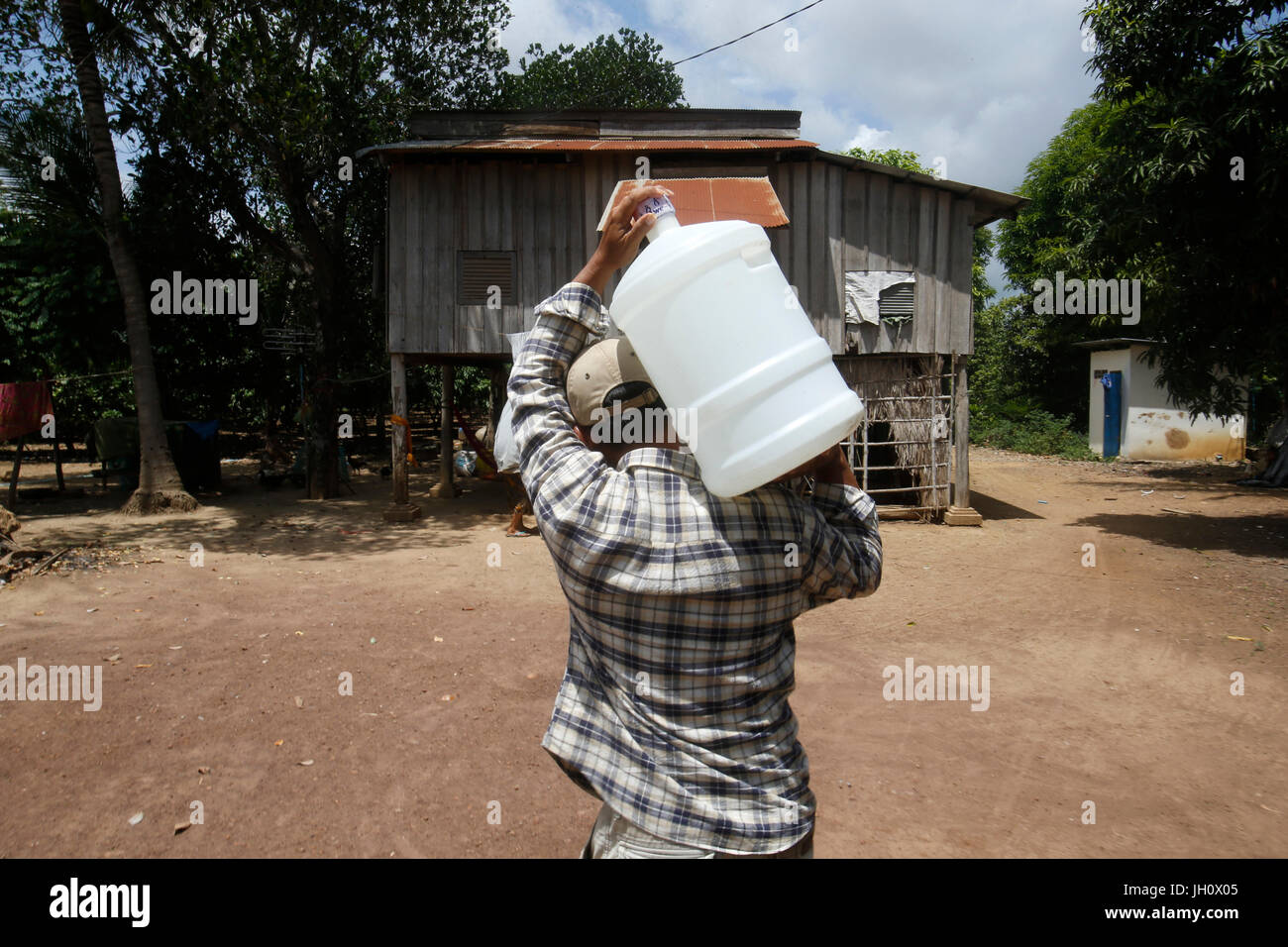 1001 Fountains water company home delivery. Cambodia. Stock Photo