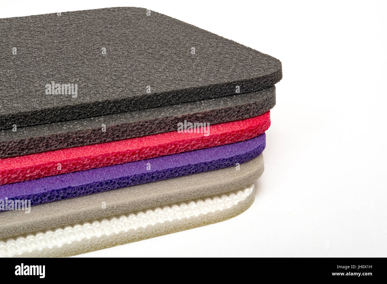 Multi type polyethylene foam shockproof material colourful foam sheets Stock Photo