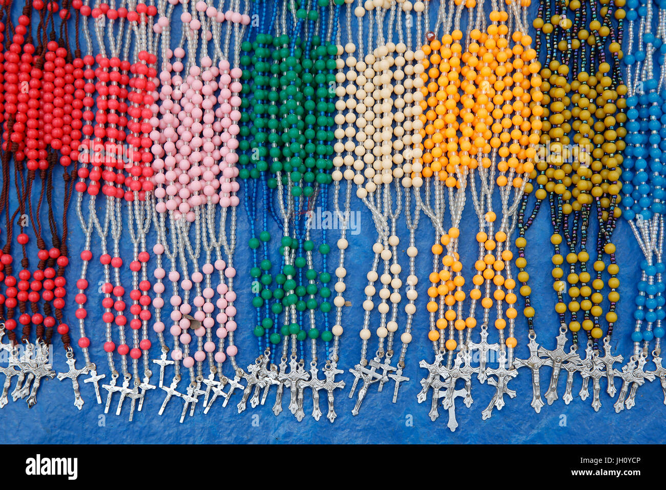 Prayer beads sold outside Rubaga cathedral. Uganda Stock Photo Alamy