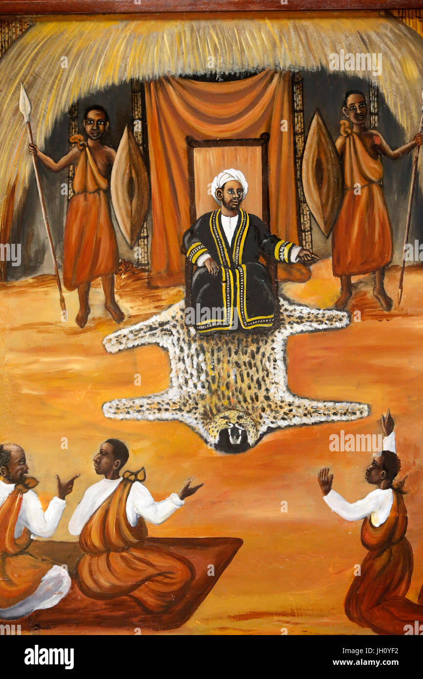 Painting in Namugongo catholic martyrs' shrine church, Kampala. Uganda. Stock Photo