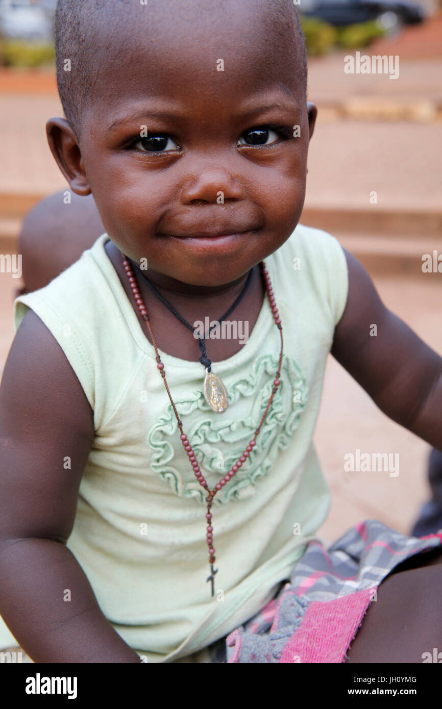 Catholic boy. Uganda. Stock Photo