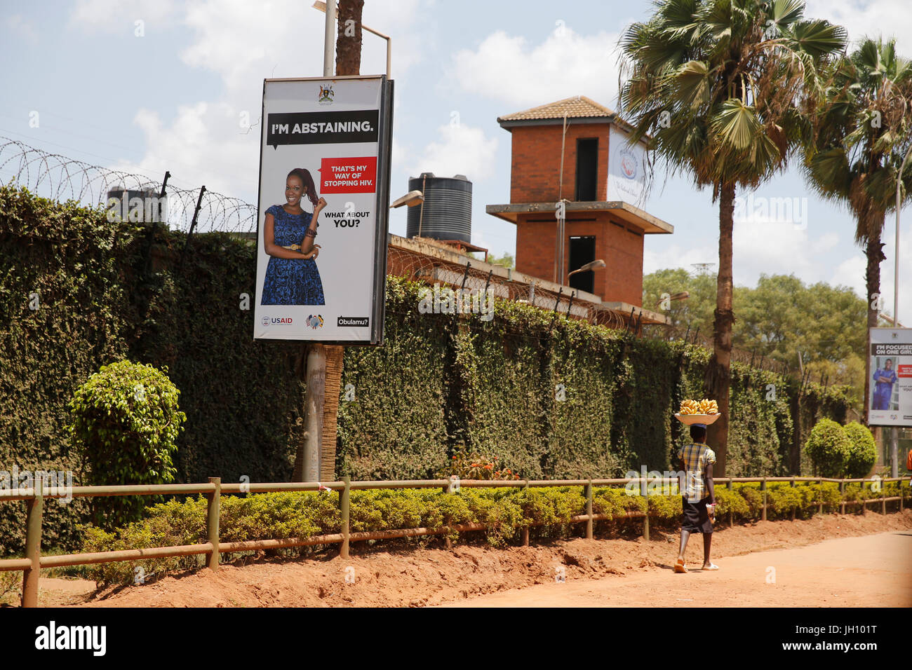 AIDS/HIV information poster in Kampala. Uganda Stock Photo - Alamy