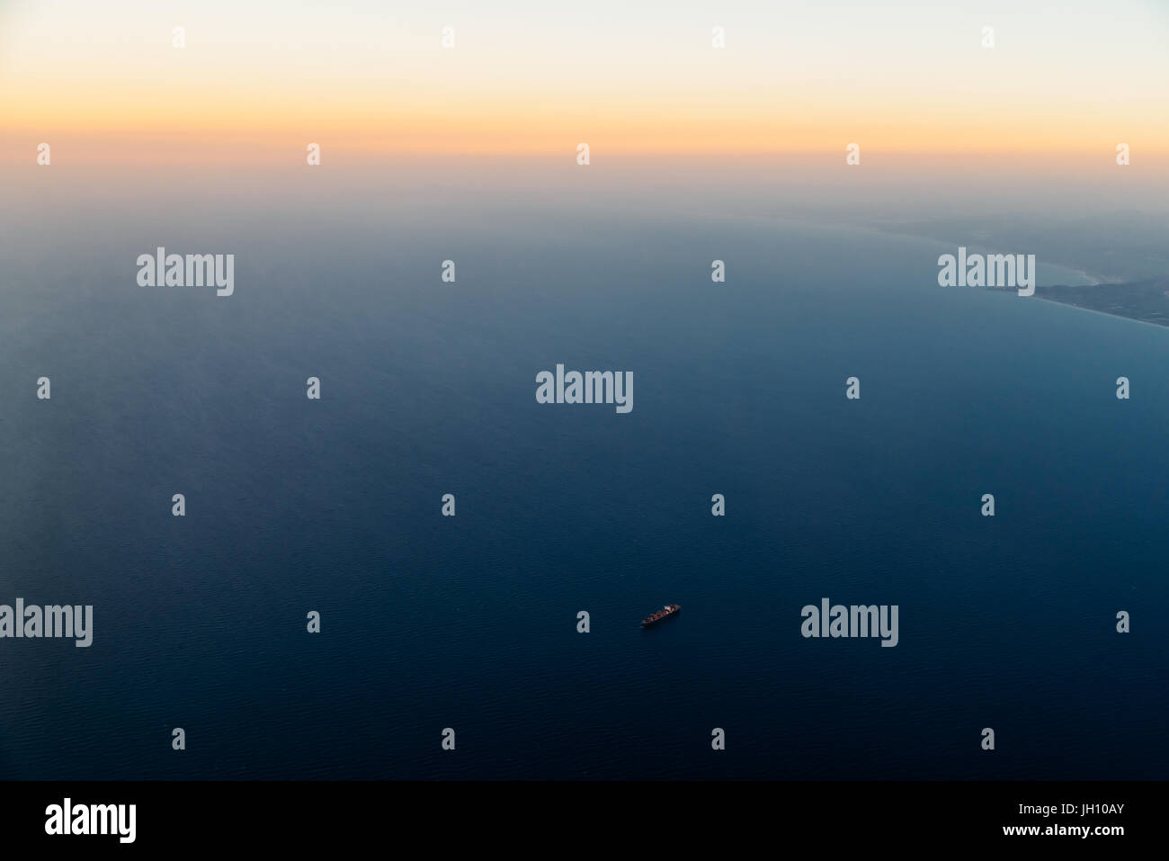 Aerial Photo Of Ocean Sunset Stock Photo - Alamy