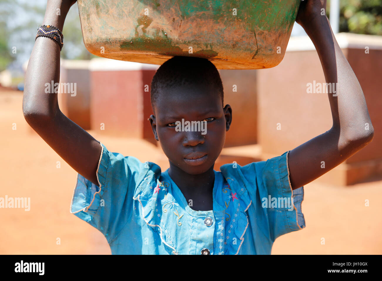 Kiryangondo refugee camp. Sudanese refugee. Uganda. Stock Photo