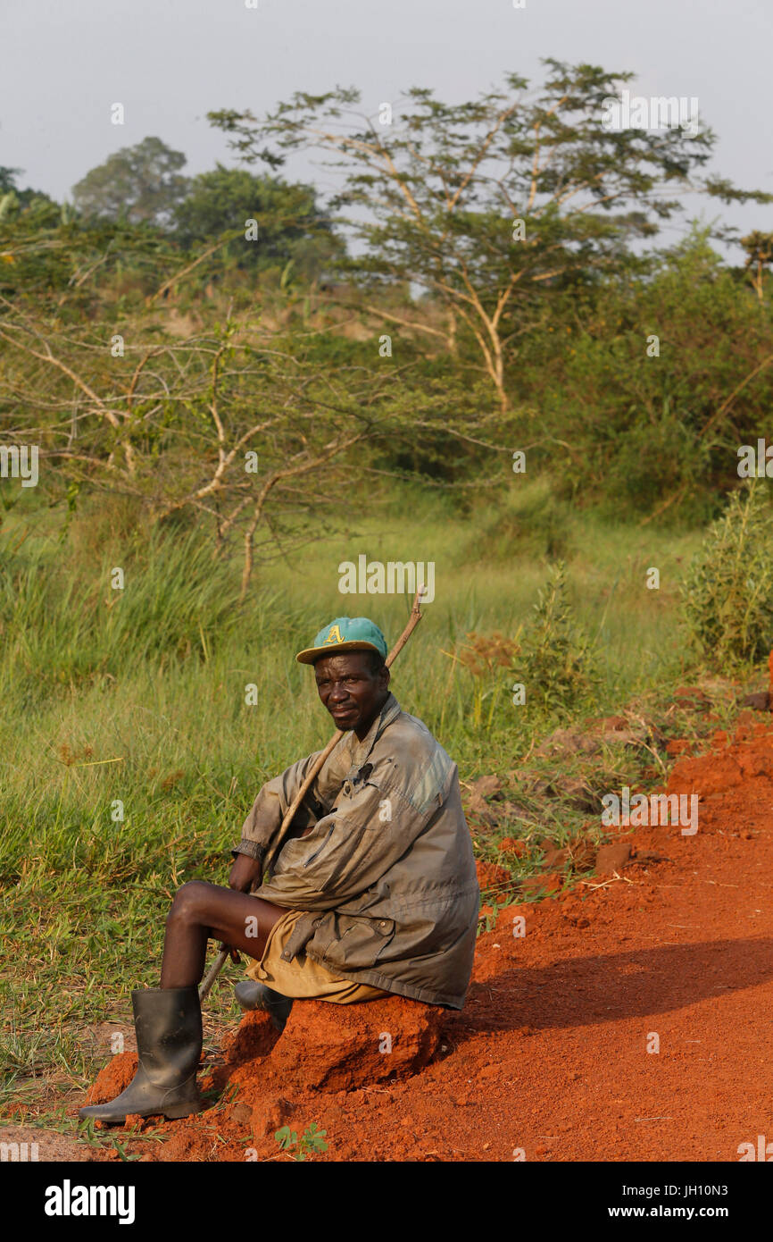 Cattle herder. Uganda. Stock Photo