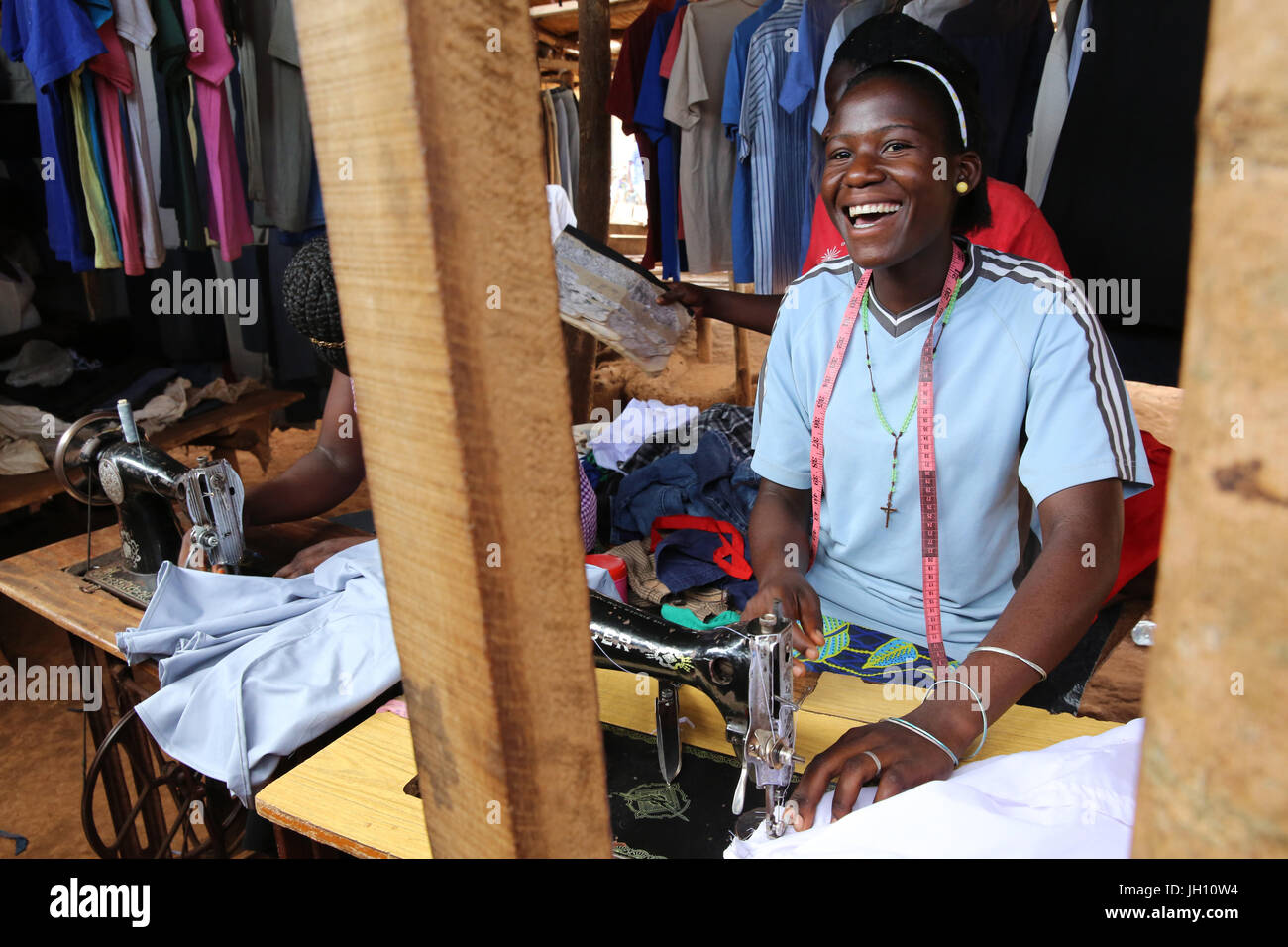Seamstress. Uganda. Stock Photo