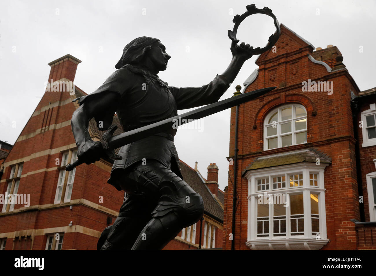 Statue of Richard III in Leicester, U.K.  United kingdom. Stock Photo