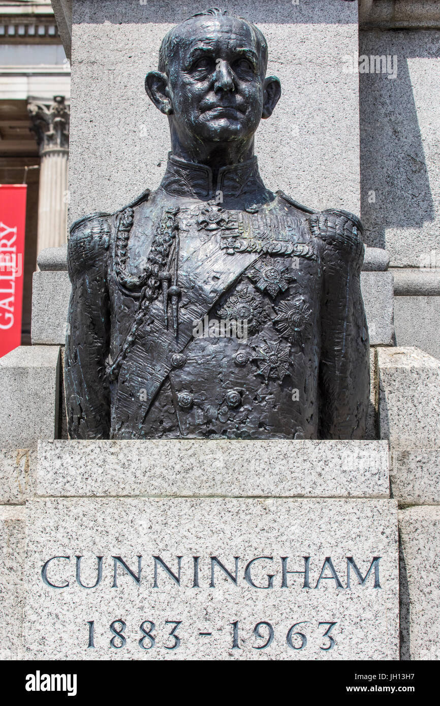 A bust of Admiral of the Fleet Andrew Browne Cunningham, 1st Viscount ...