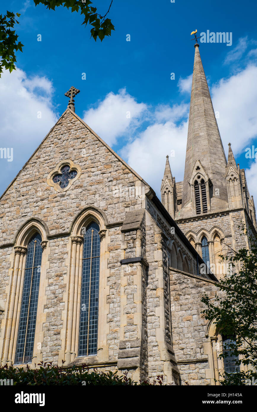 A view of the beautiful St Johns Church, Notting Hill in London, UK. Stock Photo