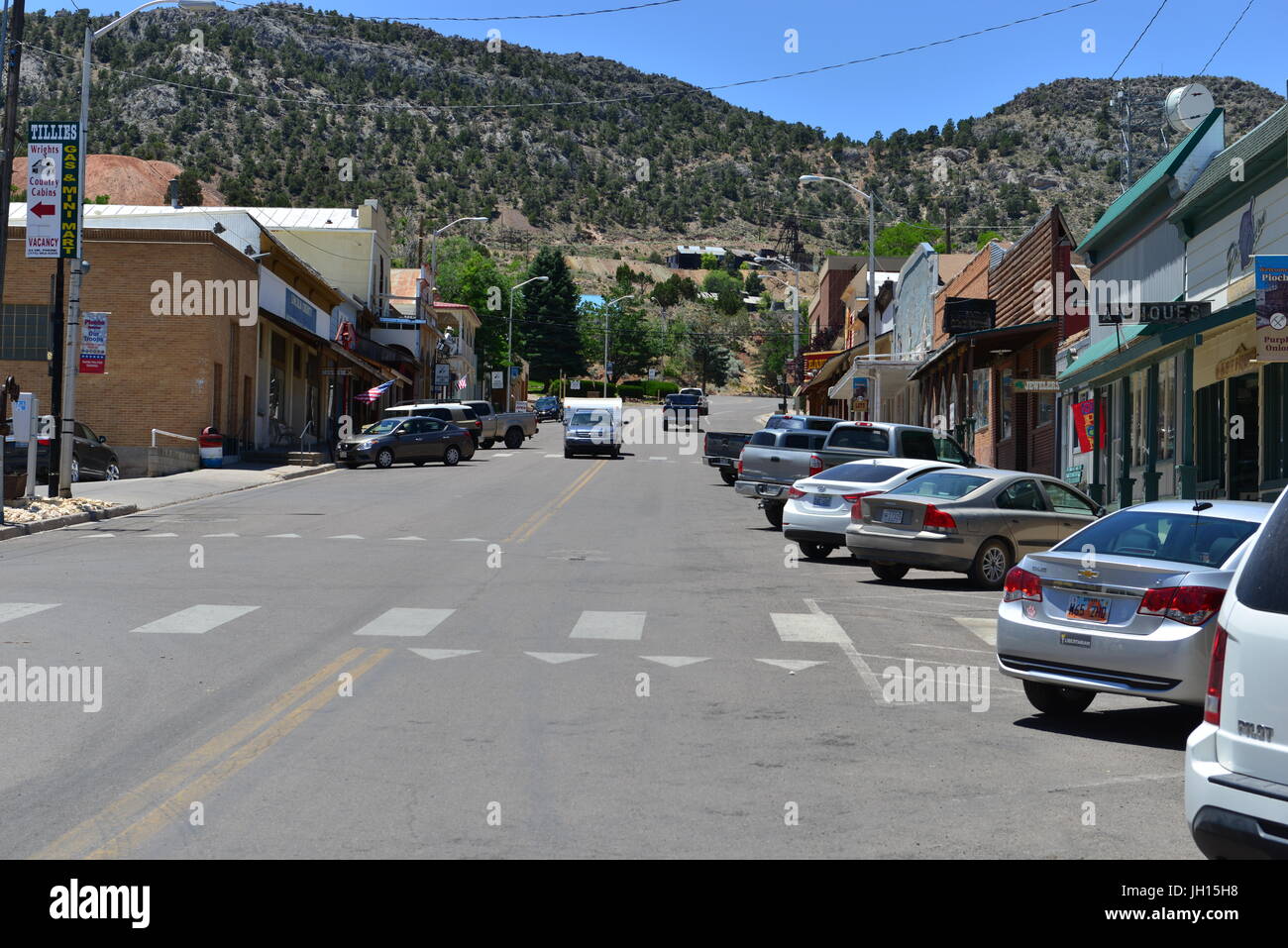 The main street of Pioche in Nevada Stock Photo - Alamy