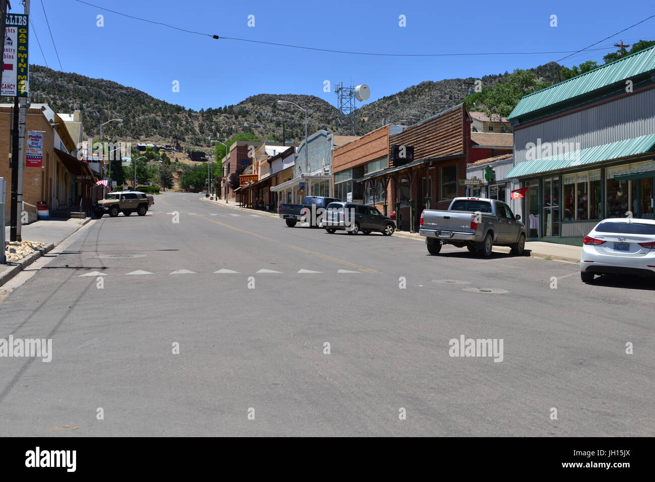 The main street of Pioche in Nevada Stock Photo Alamy