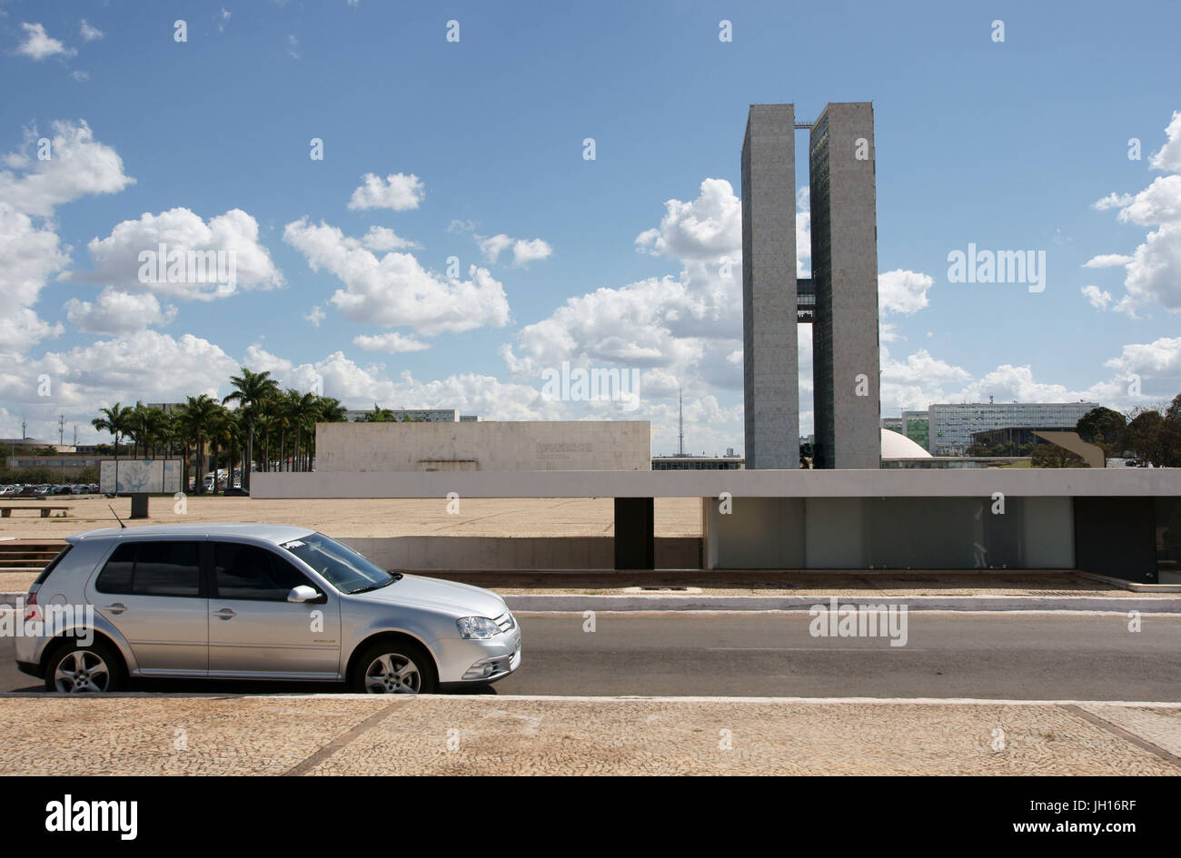 National Congress, Square Three Powers, Distrito Federa , Brasília, Brazil Stock Photo