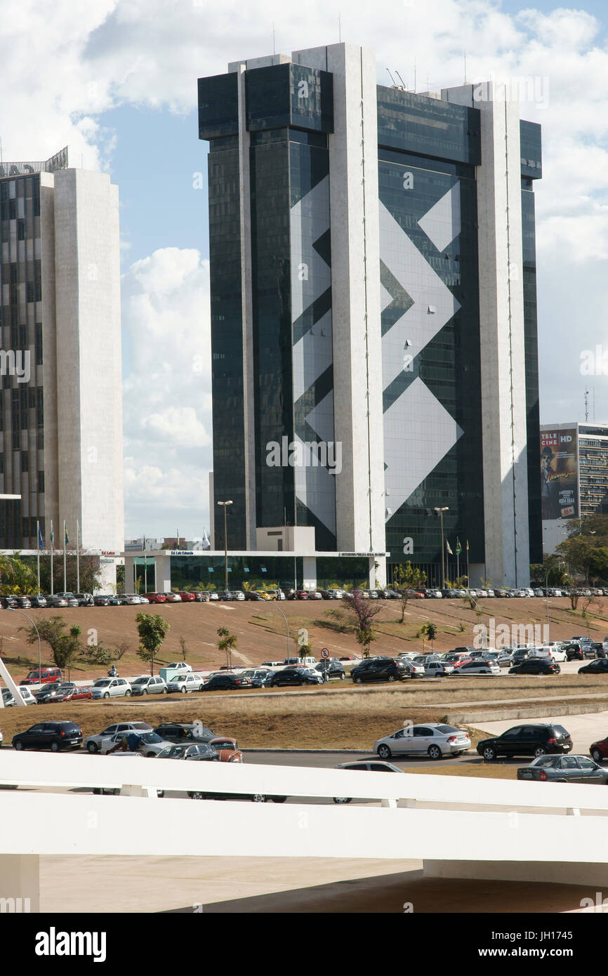 Buildings, BNDES, IPEA, Federal district, Brasília, Brazil Stock Photo