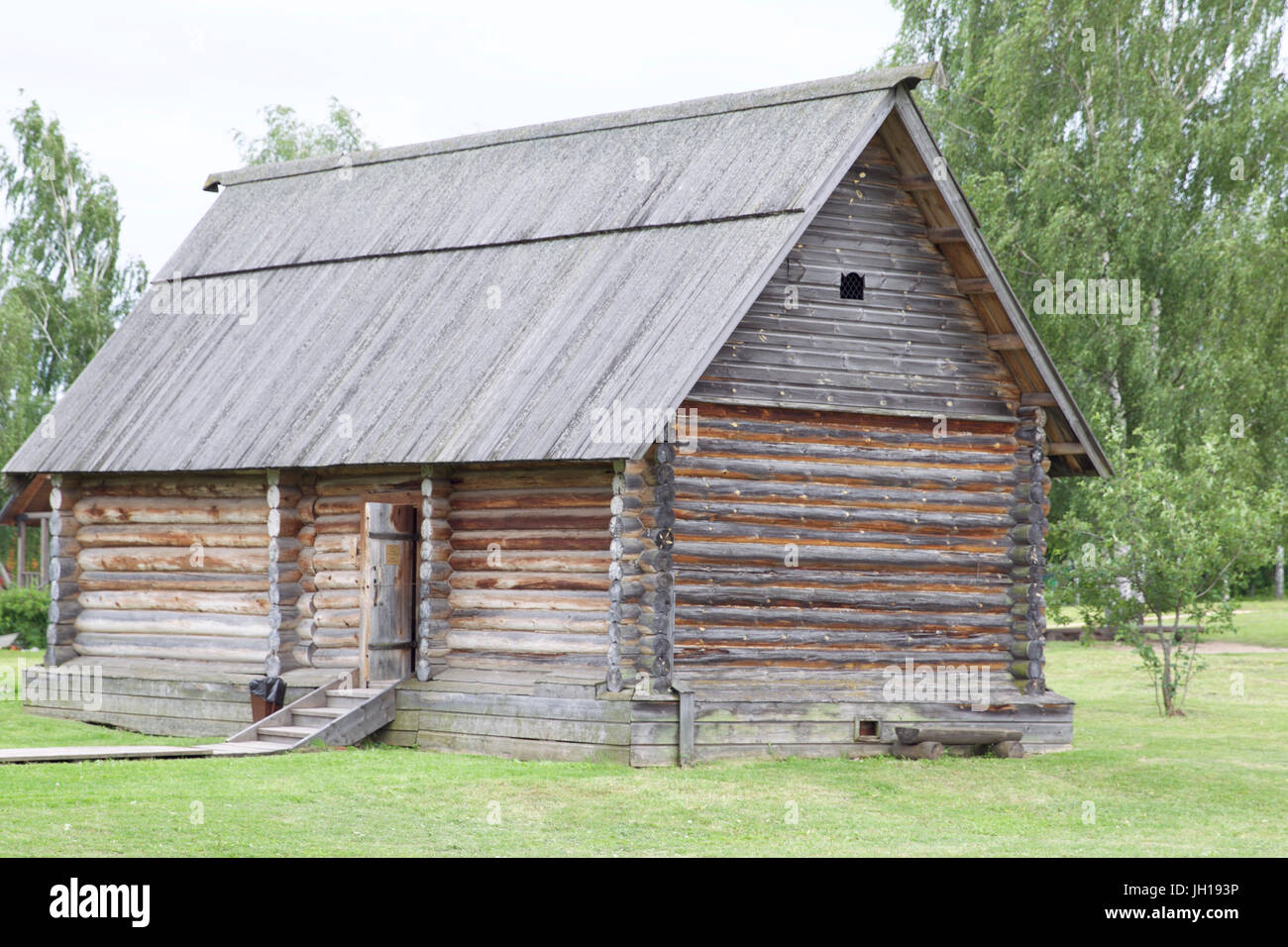 Old Russian wooden houses and structures, Russia Stock Photo - Alamy