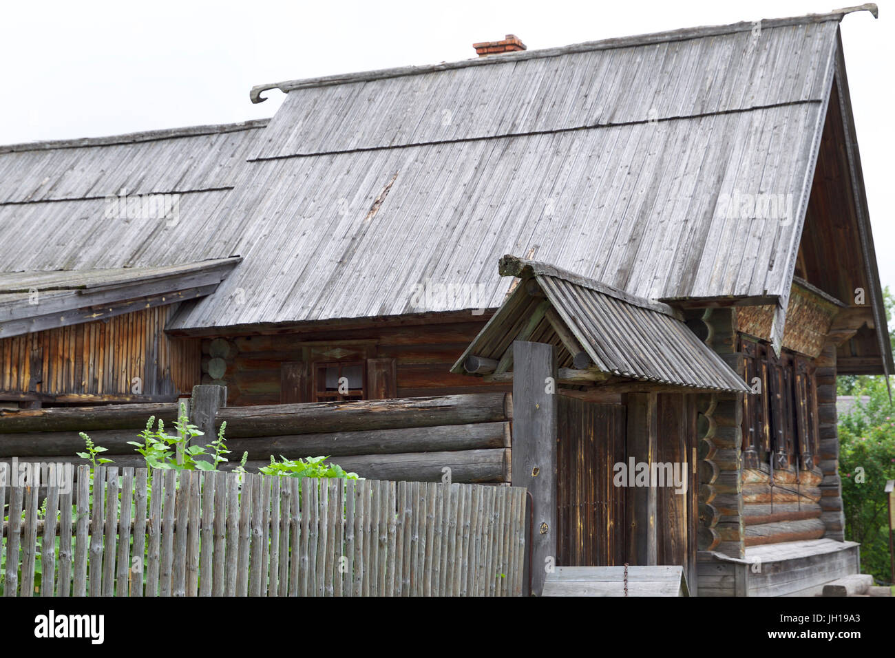 Old Russian wooden houses and structures, Russia Stock Photo - Alamy