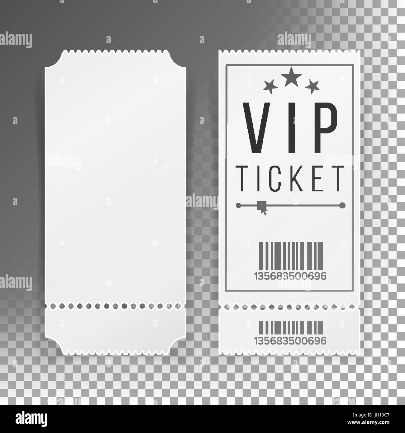 Ticket Template Set Vector Blank Theater Cinema Train Football