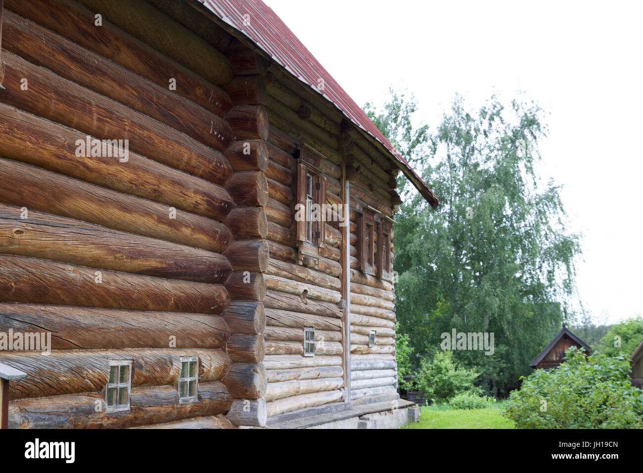 Old Russian wooden houses and structures, Russia Stock Photo - Alamy