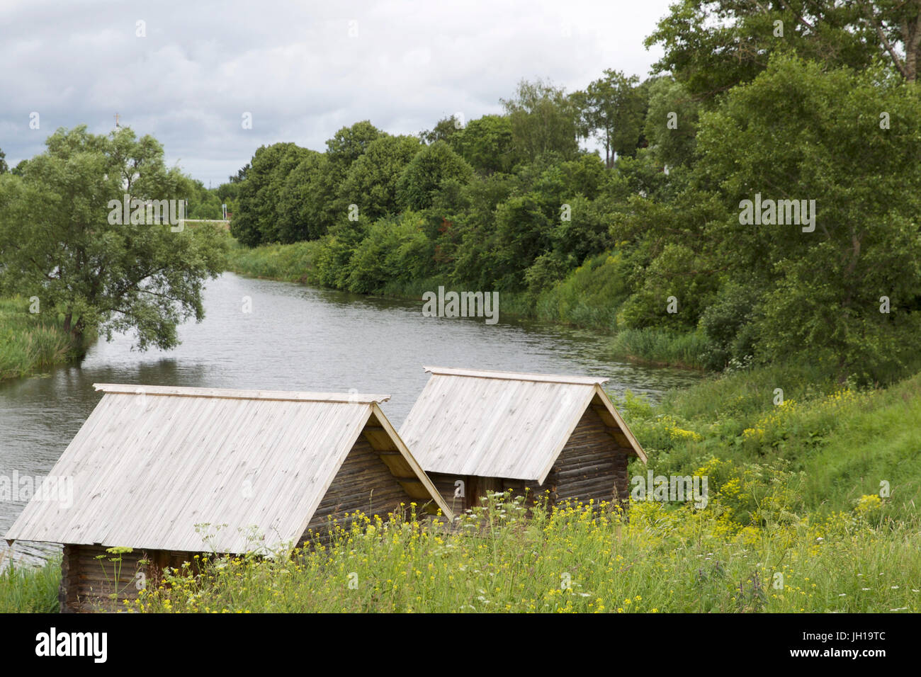 Old Russian wooden houses and structures, Russia Stock Photo - Alamy
