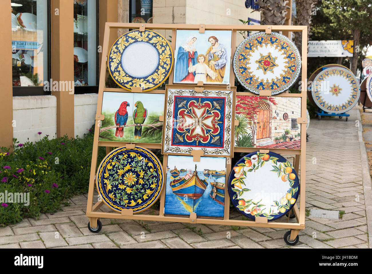 Craft shops at the artisan village and Ta' Qali Crafts Centre and