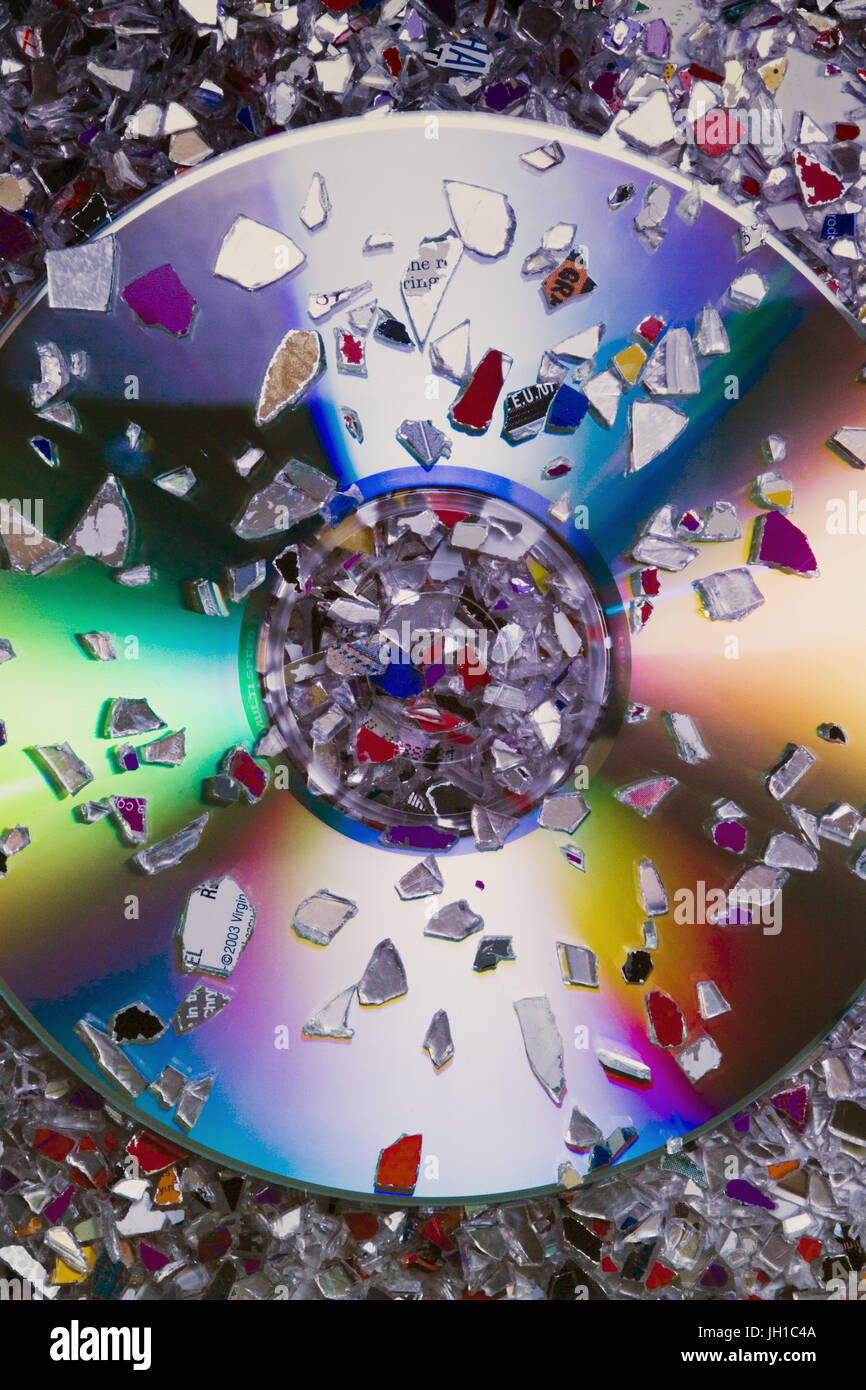 CD & DVD recycling Stock Photo - Alamy