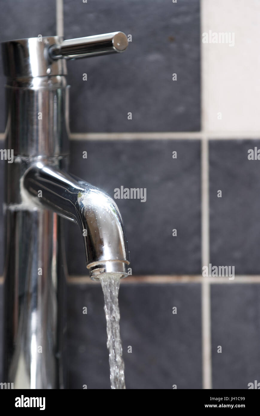 running water flowing from a fresh water supply Stock Photo Alamy