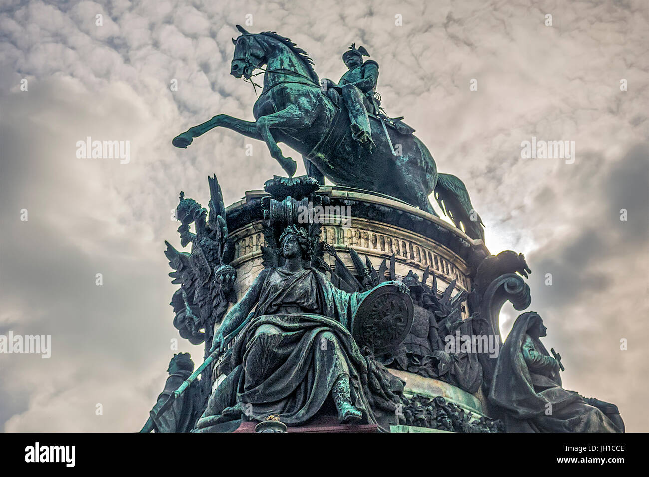 Statue Of Peter The Great Saint Petersburg Russia Stock Photo