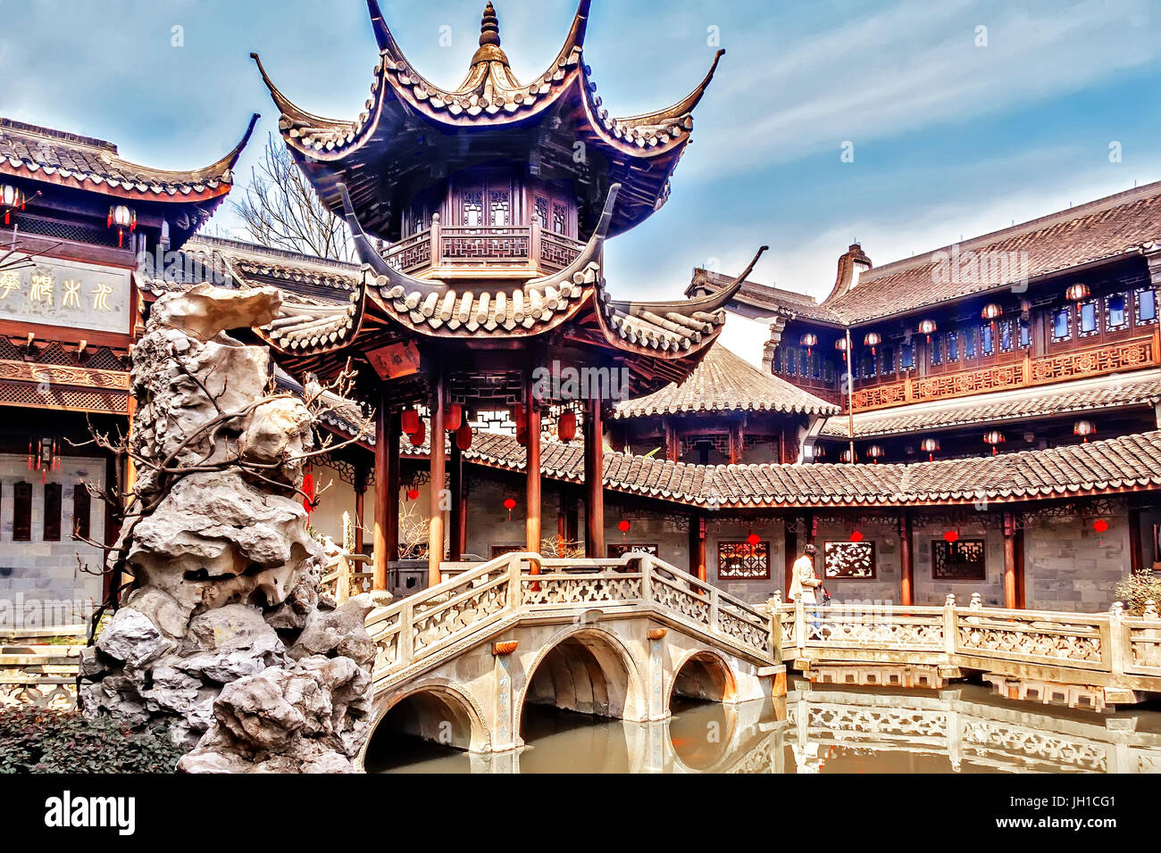 Manor House and Garden Hangzhou China Stock Photo Alamy