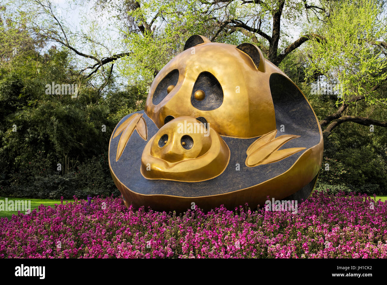 The famous panda statue at the Chengdu Research Base of Giant Panda
