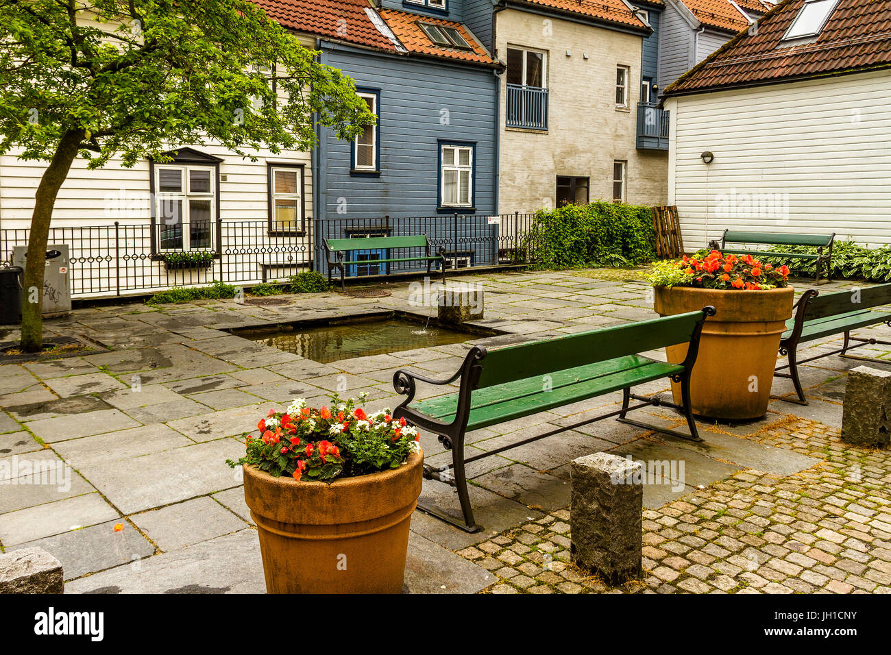 Sitting Area Bergen Norway Stock Photo