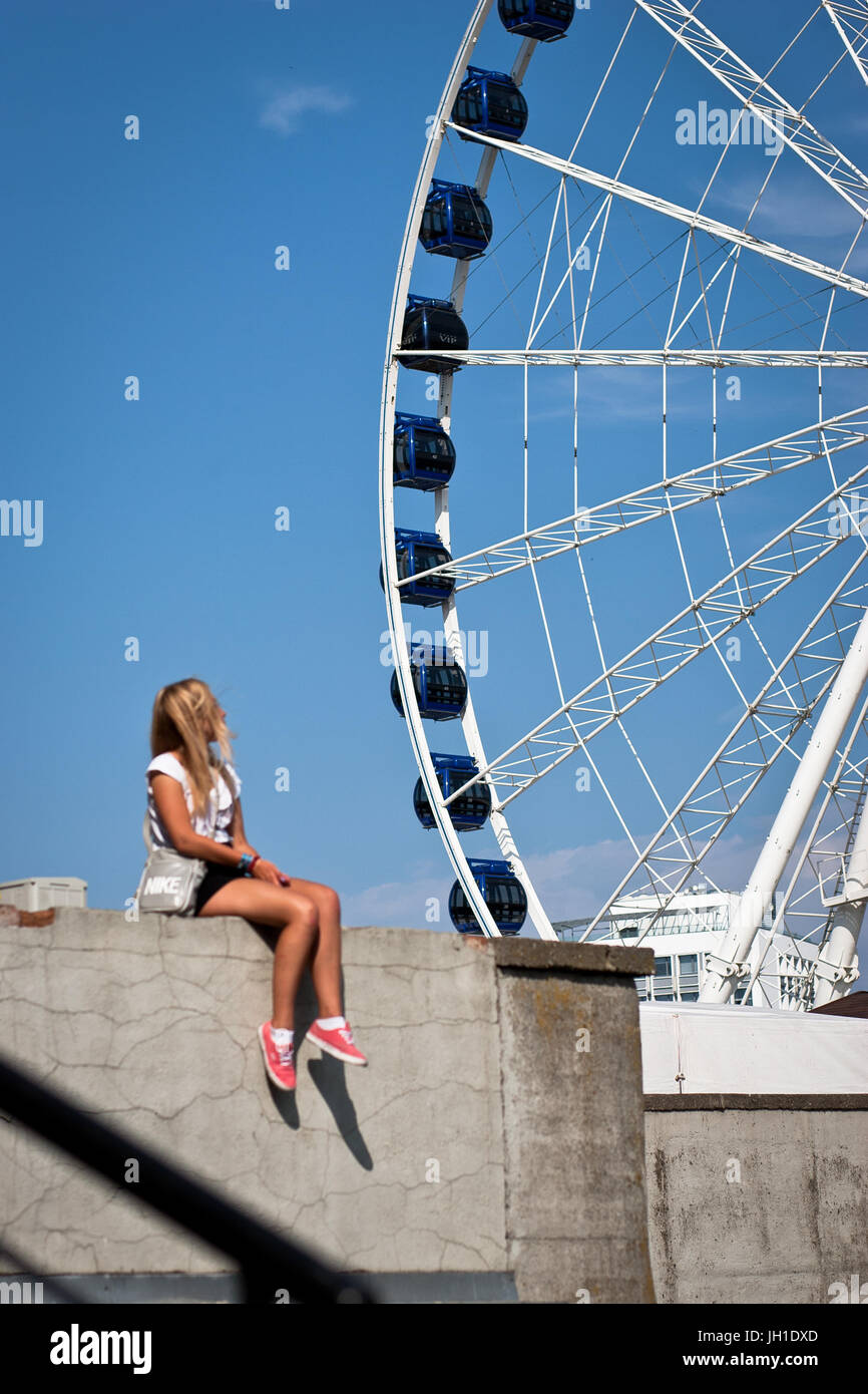 Giant Ferris wheel in Gdansk, Poland, 2014 Stock Photo Alamy