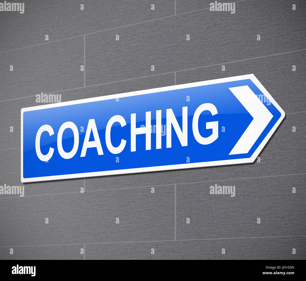 3d Illustration depicting a sign with a coaching concept Stock Photo ...