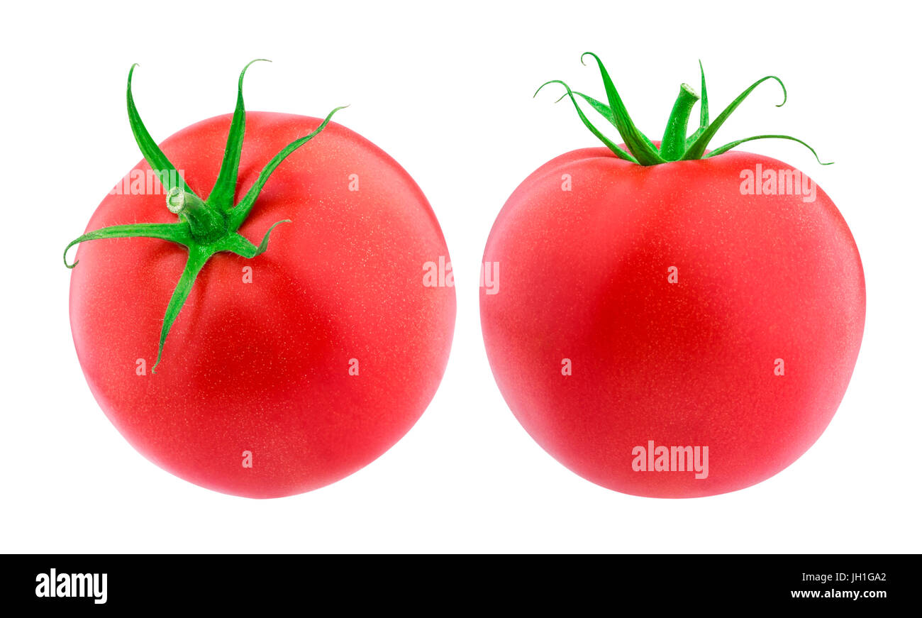 Tomatoes isolated. Whole Tomatoes on white background Stock Photo