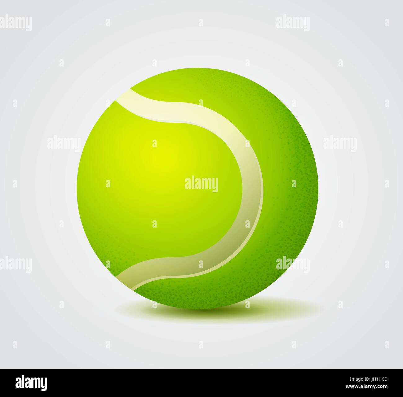 Vivid Green Tennis Ball, Color Vector Illustration Stock Vector Image