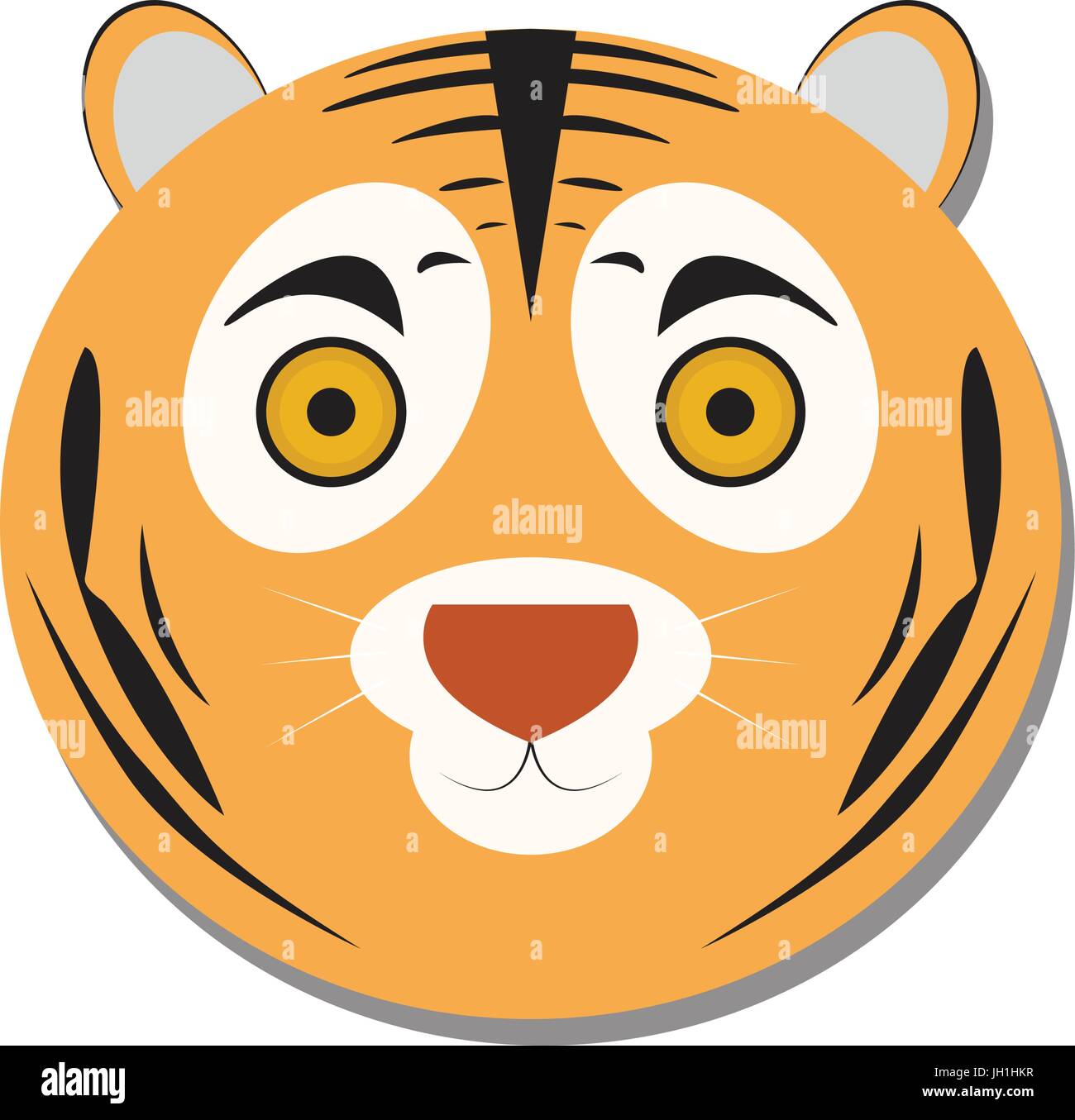 Isolated tiger face Stock Vector