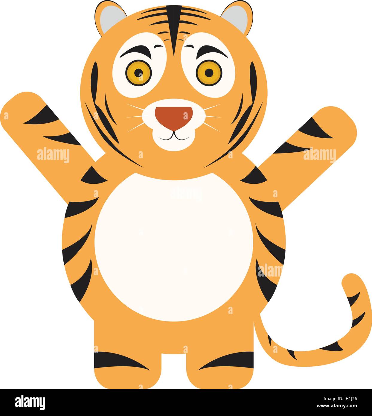 Isolated cute tiger Stock Vector