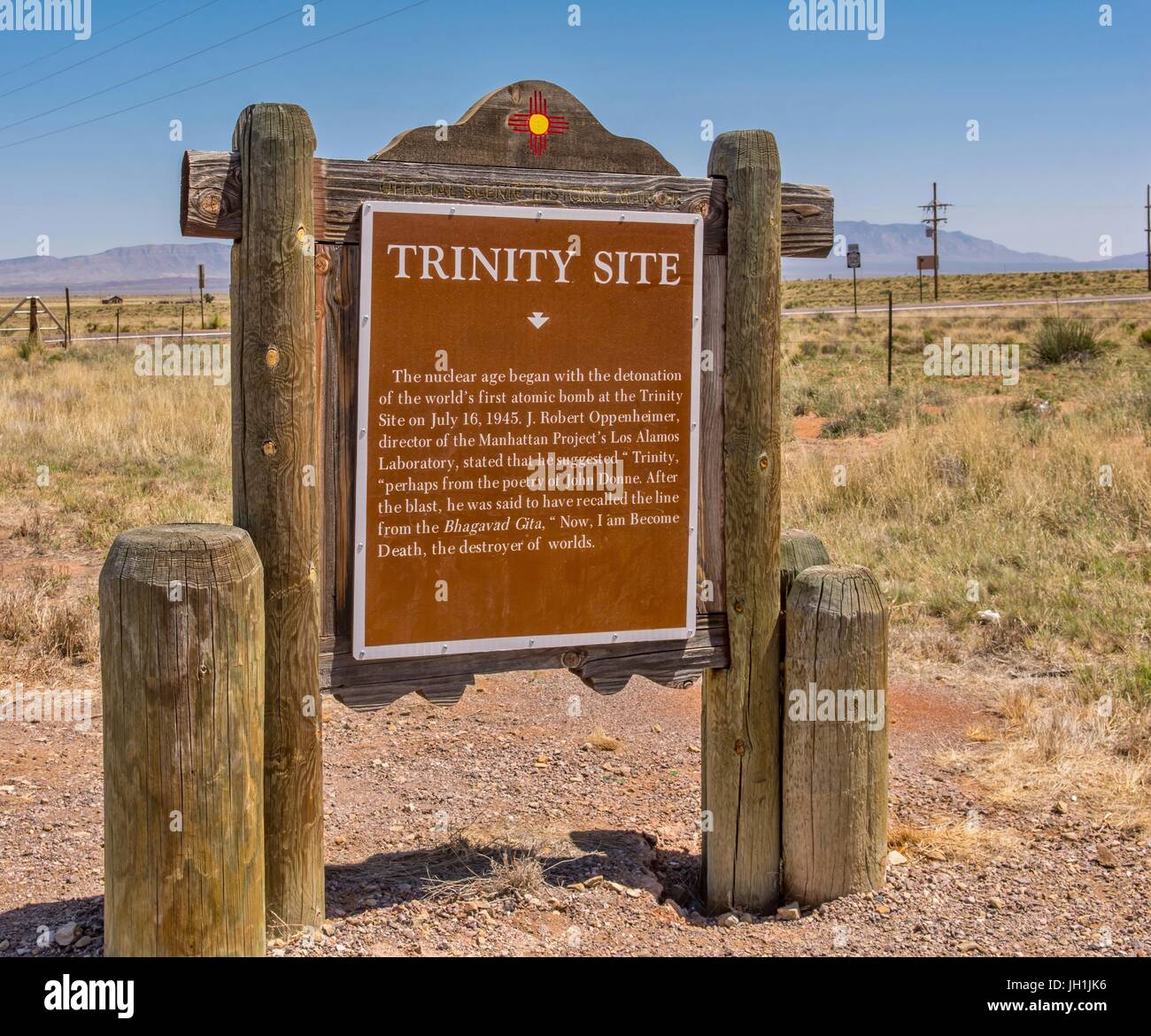 Trinity Site, New Mexico, USA. Stock Photo