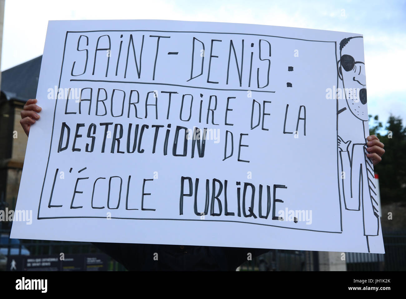 Demonstrator's placard. France Stock Photo Alamy