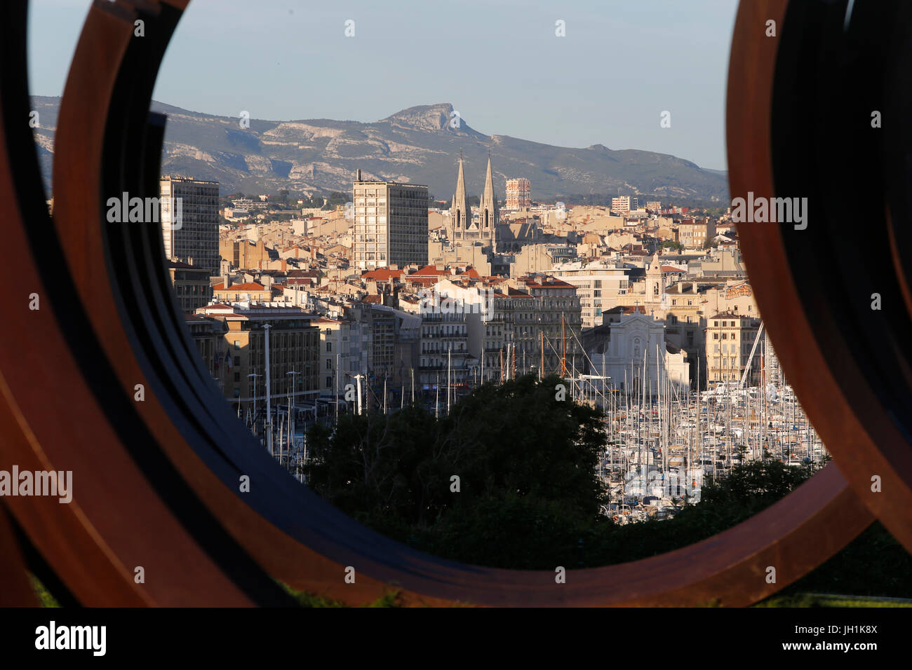 Marseille seen from the Pharo. France. Stock Photo
