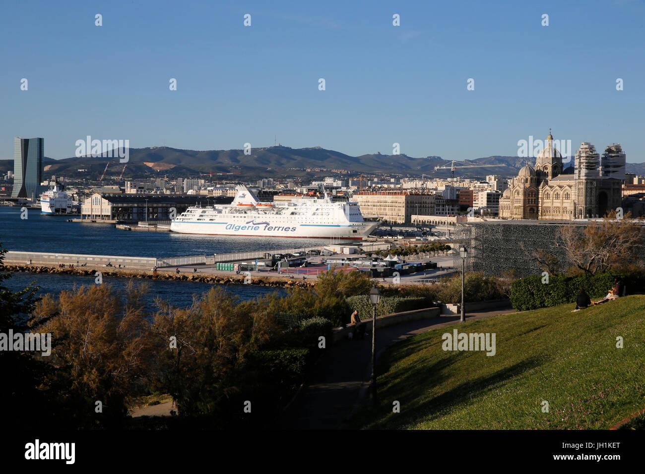 Marseille seen from the Pharo palace. France. Stock Photo