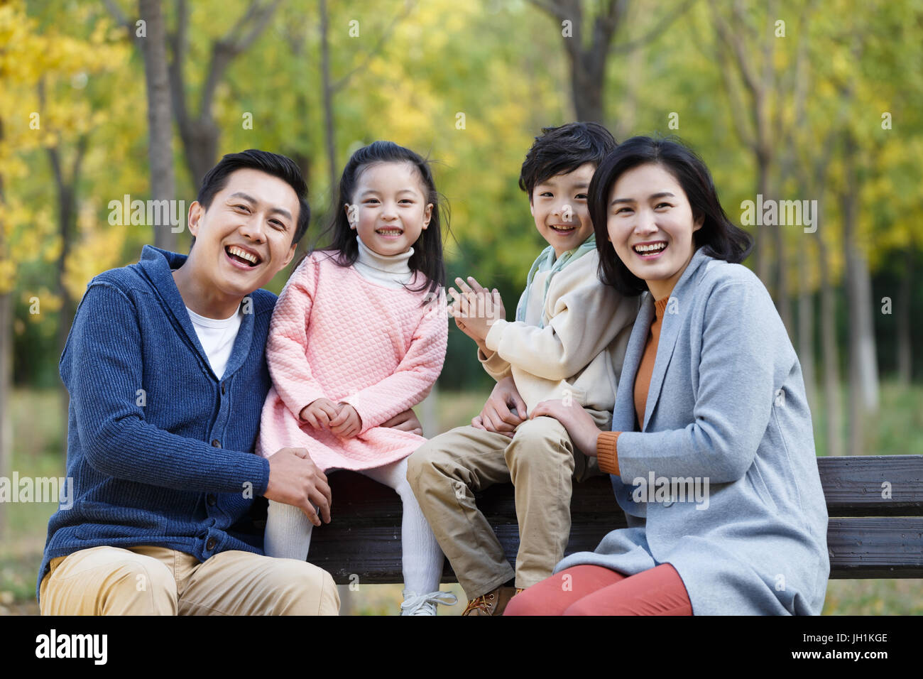 Portrait of happy family Stock Photo