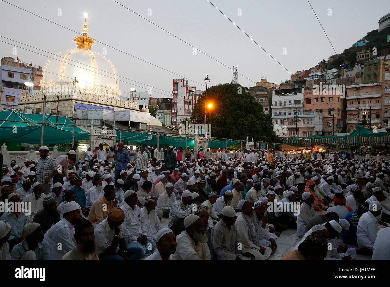 Ajmer Sharif dargah, Rajasthan. Evening prayer. India. Stock Photo