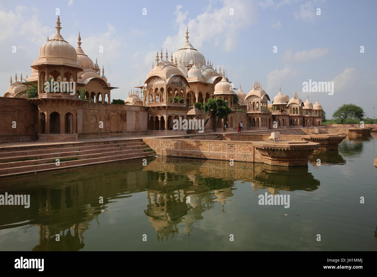 Kusum Sarovar, a historical sandstone monument between Govardhan and Radha Kund in Mathura district of Uttar Pradesh, India. Stock Photo