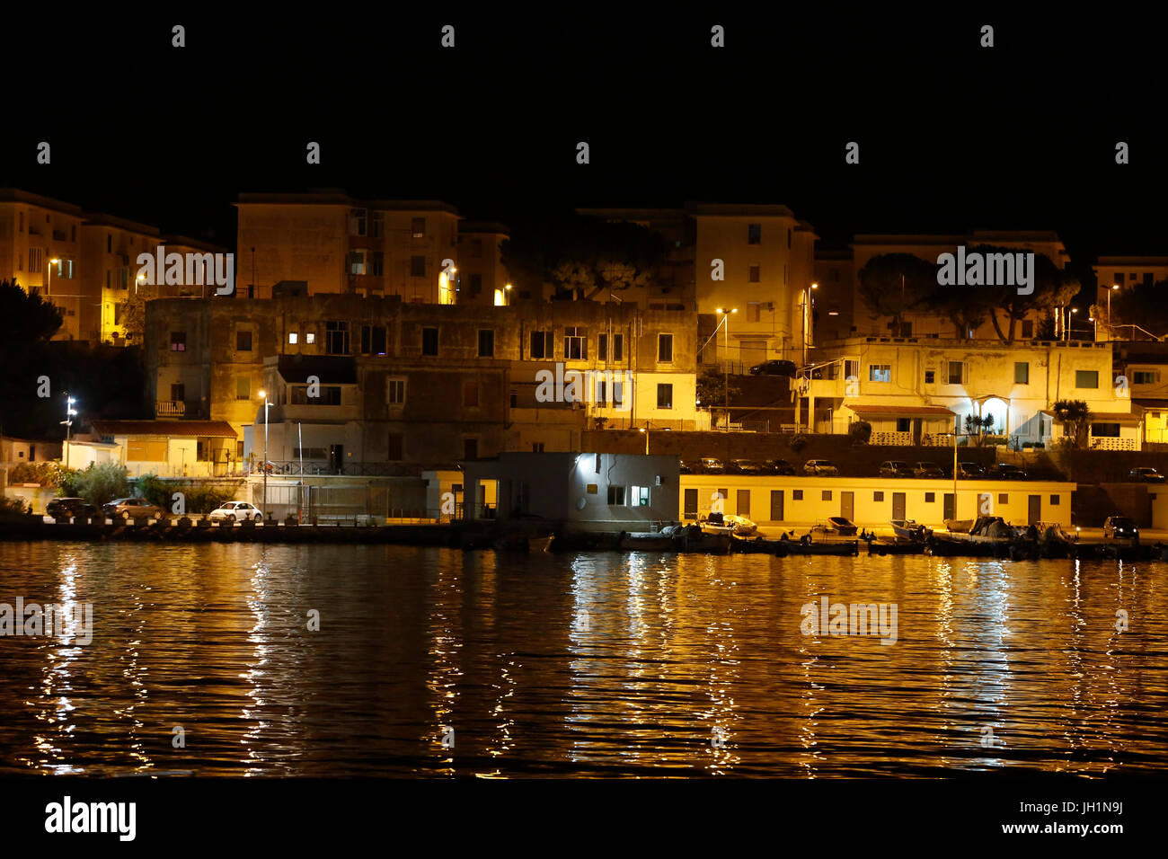 Brindisi by night. Italy Stock Photo - Alamy