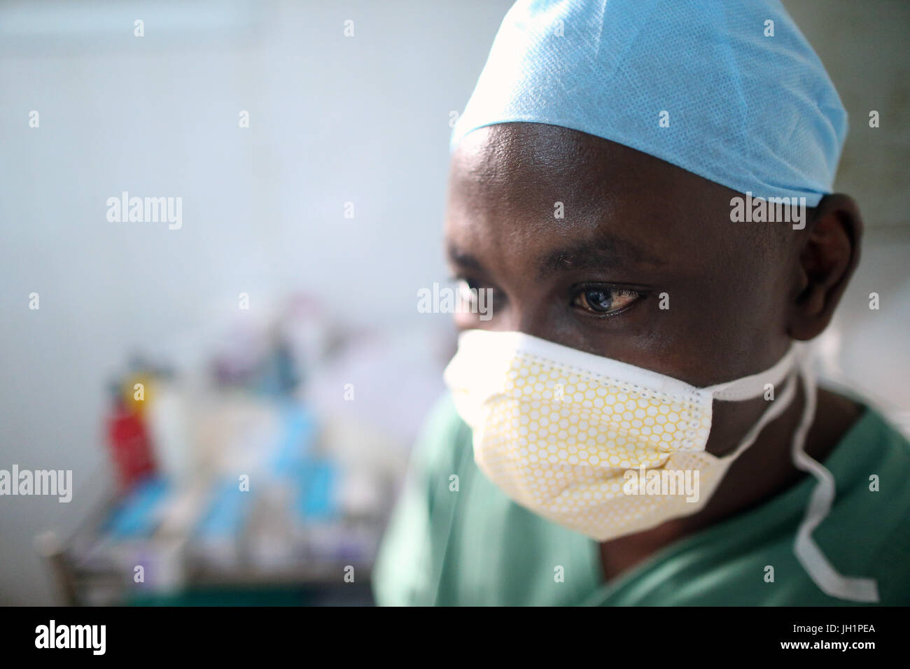 Africa. Sotouboua hospital. Operating theater.  Medical staff.  Togo. Stock Photo