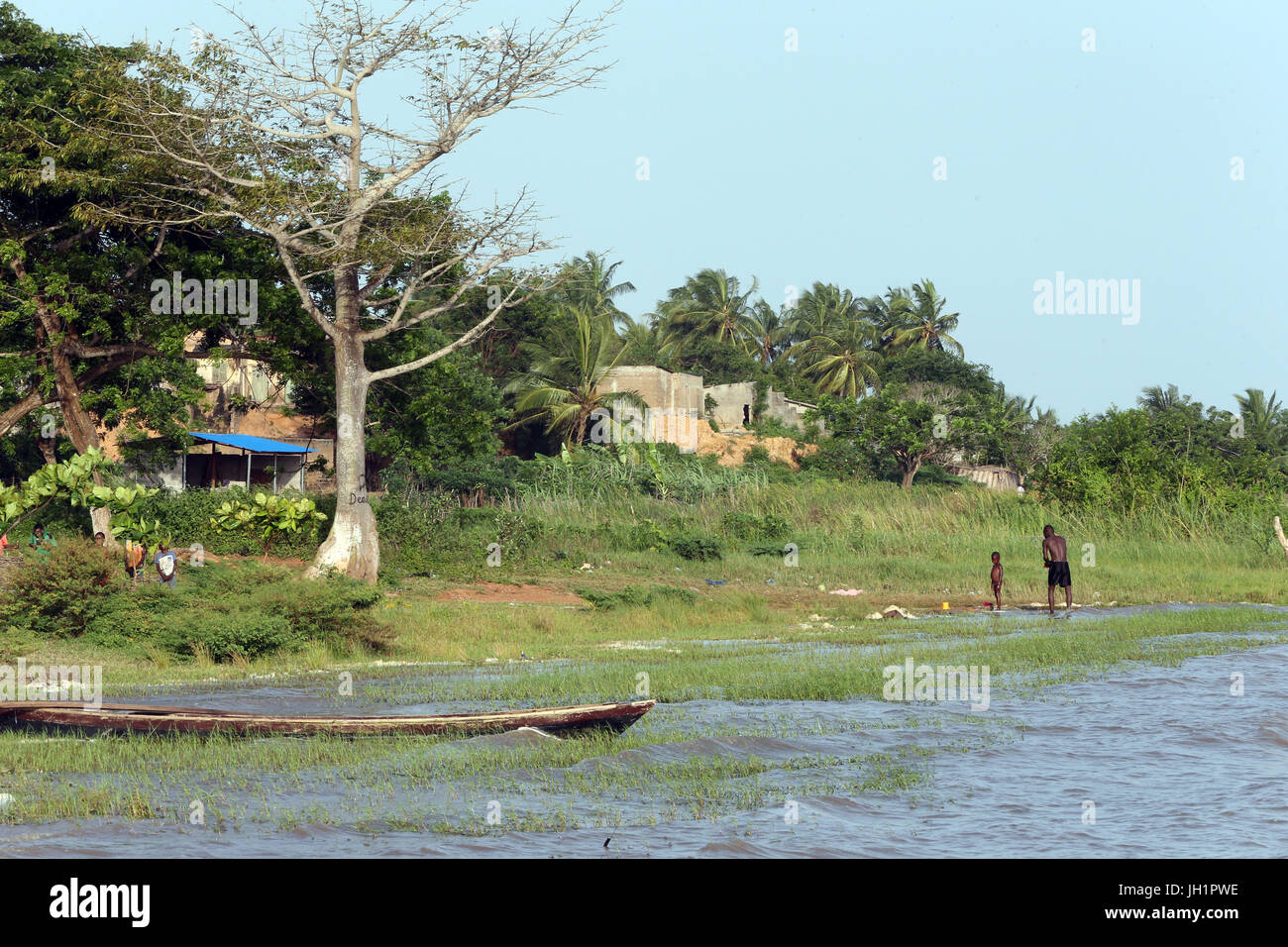 Togo lake at Togoville.  Togoville. Togo. Stock Photo